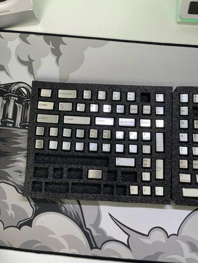 Awekeys Silver Metal Keycaps | Mechanical Keyboard Keycap Set