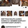 Polo Ralph Lauren Iconic G-1  Bomber Surplus 1 Leather Flight Jacket Image 2