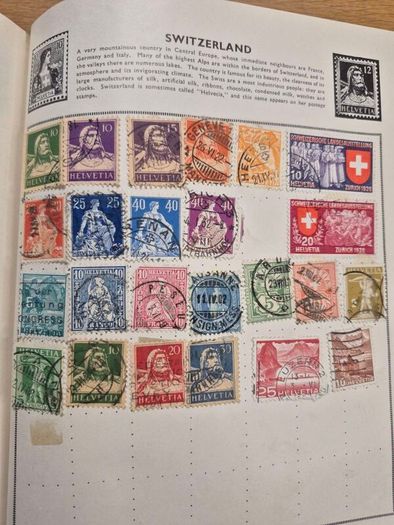 stamp album with stamps of the world