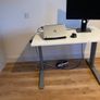 Computer Desk White and Grey Image 6