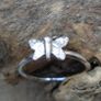 Sterling silver Butterfly Stacking Ring, Preloved,Size R Image 2