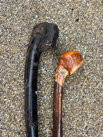 Black thorn and Hazel walking sticks X2