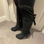 Ladies Black Suede Thigh high boots Size 40/UK6.5 Image 8
