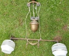 Antique Brass Rise and Fall Ceiling Lights