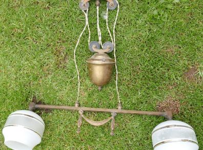 Antique Brass Rise and Fall Ceiling Lights