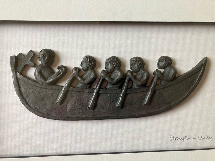 Wild goose sculptural metal picture- great gift