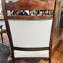 Vintage Solid Wood Upholstered Armchairs Image 4