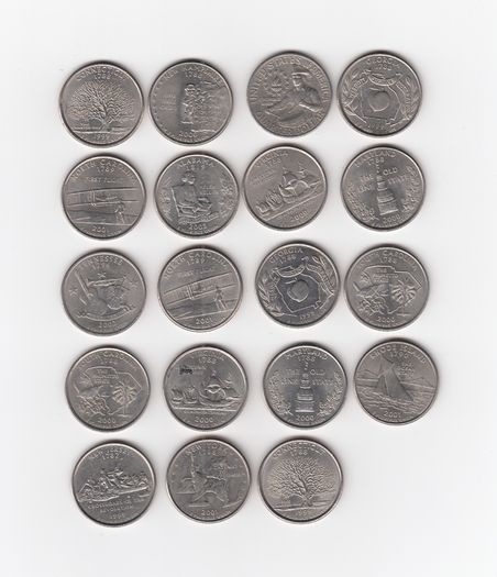 U.S A. 19 coins ( No 421)