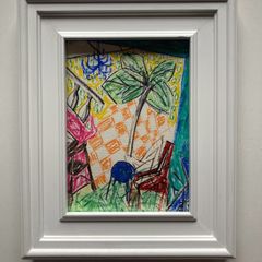 Original art framed original art Acrylic painting drawing framed holiday feel art Irish art