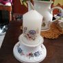 Porcelain candle holder +candle Image 2