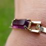 Vintage/Art Deco Style Avon Amethyst Glass Crystal Bracelet Image 2
