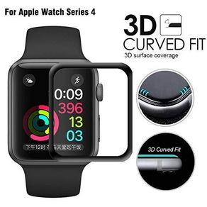 Apple Watch Series 4 40mm Screen Protector Scratch Resistant Full Coverage Protective Tempered Glass HD Film Glass Bumper Case with 3D Curved Edge iwatch Clear Cover Accessories (iwatch 40mm)