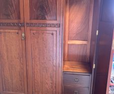 Antique Solid Mahogany 3 Door Wardrobe