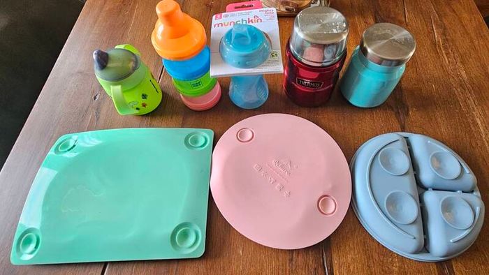 Baby Toddler bottles, plates & thermos Flask bundle