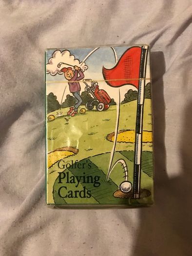 Golf poker playing cards