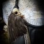 1 Sexy Leather and Chains Bib Necklace Bird Skull Wings Apocalyptic Image 5