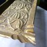 Original Art Nouveau Brass Dressing Table Pieces. Photo Frame and Repousse Tray Image 4