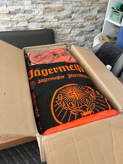 Official Jagermeister promo Pack & 3D Bottle LED Light Sign  Wall Display Man Cave Barware
