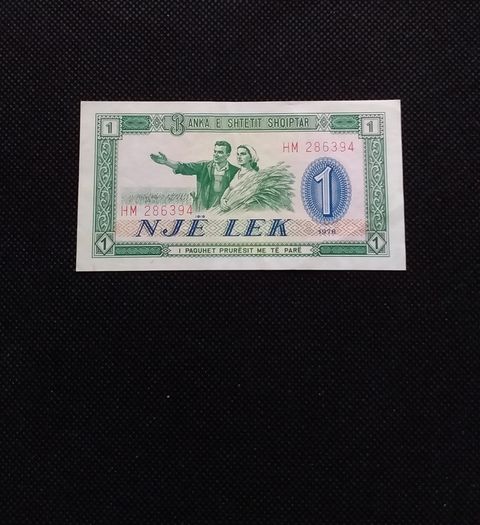 Albania Banknote : 1 Lek - 1976