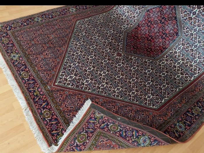 Stunning 300cm x 200cm Persian Bidjar Green Colours Hand Knotted Rug Carpet
