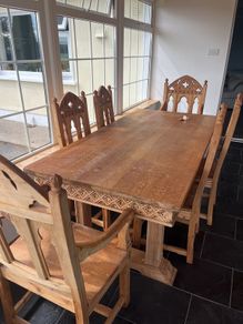 Old type table and chairs
