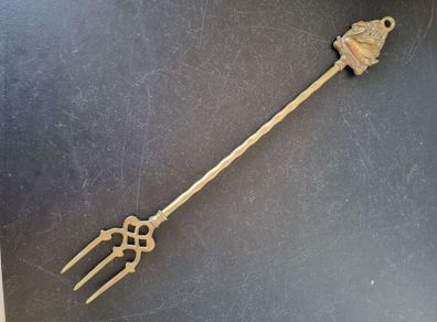 Vintage Toasting Fork Brass Swan Design