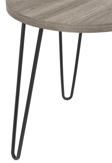 Dorel Owen Retro Round End Table- Grey Oak - 3613307COMUK