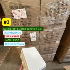 1600 x Waterproof Electrical Junction Boxes 100x100x70mmv