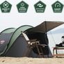 Automatic Camping Outdoor Pop-up Tent for Waterproof Quick-Opening Tents 4 Person Canopy with Carrying Bag Easy to Set up MULTIPLE COLOURS AVAILABLE, SEE PHOTOS (FREE POSTAGE) Image 4