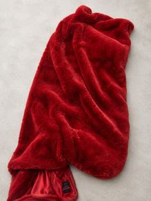 Red fur blanket