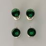 Mid Century green glass liqueur or shot glasses Image 2