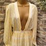 Vintage 1970s Charlies Angels/ Dynasty vibes summer dress Gold label by Tricoville Postage included Image 9