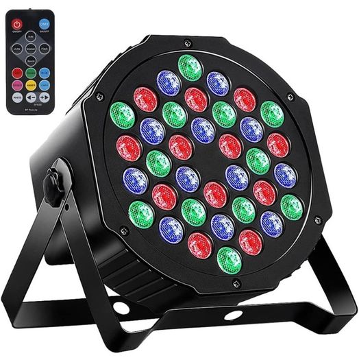 Par Light, RGB 36 LED Stage Lights Sound Activated DMX Control, 7 Modes Uplighting Lights with Remote Control Stage Lighting, DJ Par Party Lights for Club KTV Disco Party (FREE POSTAGE)