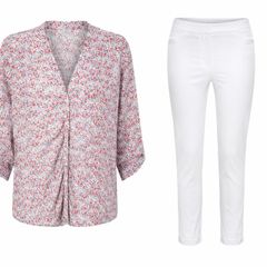 C'est Beau La Vie Floral Blpuse