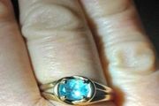 Beautiful 9k gold blue topaz ring