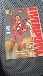 Liverpool Match Programme 1997 Signed by Patrick Berger
