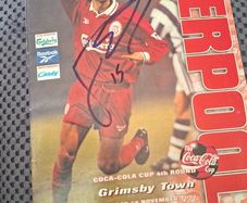 Liverpool Match Programme 1997 Signed by Patrick Berger