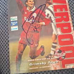 Liverpool Match Programme 1997 Signed by Patrick Berger