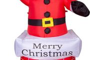 Christmas Inflatable Santa Claus Decoration Outdoor Indoor with LED Light Up Home Garden Lawn Yard Party 7Ft (FREE POSTAGE)