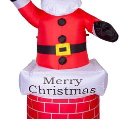 Christmas Inflatable Santa Claus Decoration Outdoor Indoor with LED Light Up Home Garden Lawn Yard Party 7Ft (FREE POSTAGE)