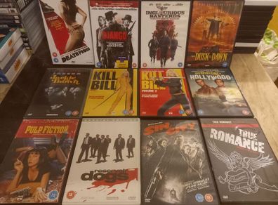 Quentin Tarantino Dvd Collection Bundle Pulp Fiction Kill Bill Jackie Brown Etc