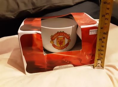 Man utd  cup and saucer boxed, LAST ONE