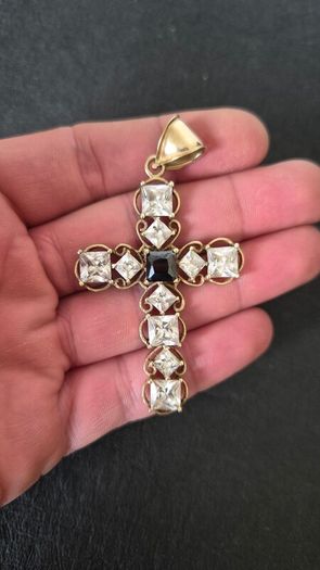 9k Gold big Cross 375
