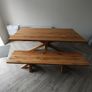 Oak 2M Rectangular Dining Table & Chairs Image 5