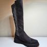 Gorgeous Ara chocolate brown check tall platform boots made in Portugal designed in Germany RRP over 100 euro last pair size UK 3 EU 36  super comfortable new Image 6