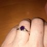 9C White Gold Diamond & Amythest Ring Image 3