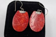 sterling silver coral earrings