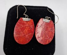 sterling silver coral earrings