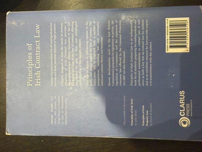 Principles of Irish Contract Law (Mairead Enright)