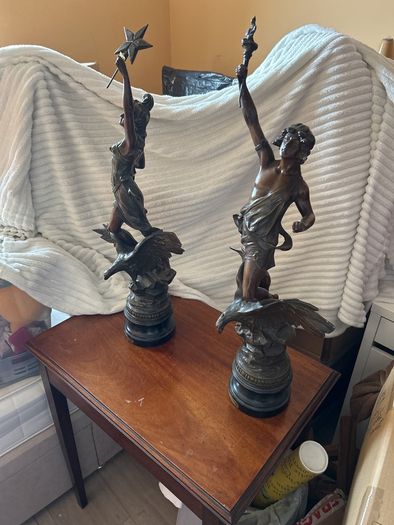 Spelter figurines